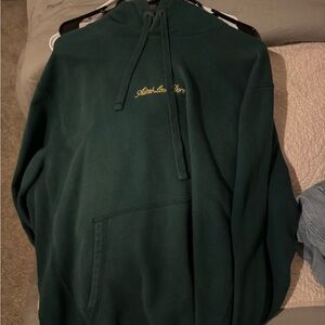 Green Hoodie with Embroidered Logo